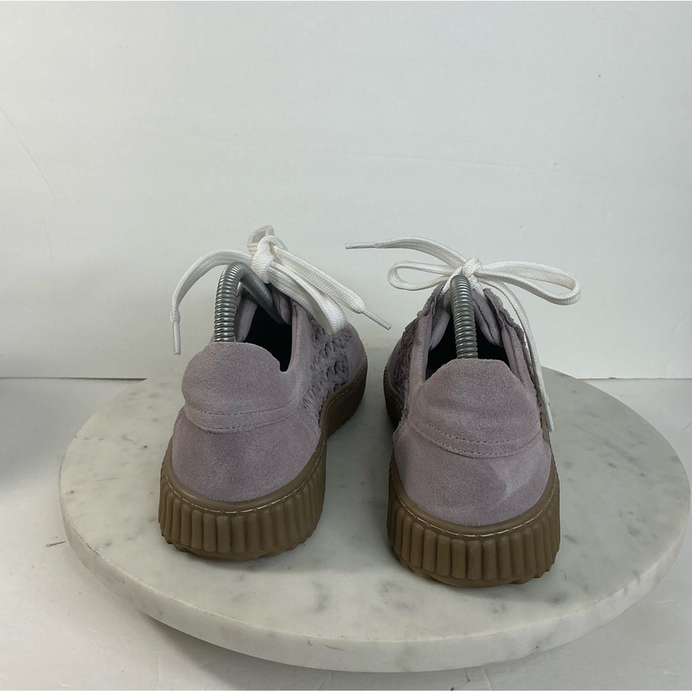 Free People Size 8.5 Wimberly Woven Suede Purple Lace Up Sneaker - Picture 6 of 13